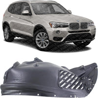 Front Section Fender Liner Plastic Right Passenger Side Direct Replacement Compatible With 2011-2017 BMW X3 / 2015-2018 BMW X4 BM1249126 51717213642-PFM