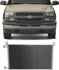 AUTOS PARTS PLUS Front A/C Condenser Aluminum Core Direct Replacement Compatible With 1999-2013 Chevrolet Silverado/GMC Sierra 1500/2001-2014 Silverado 2500 HD GM3030162 20913751