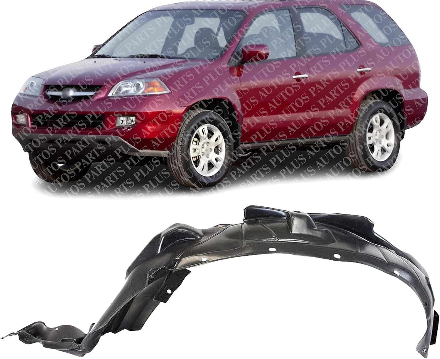 Front Fender Liner Left Driver Side Direct Replacement Compatible With 2001-2006 Acura MDX AC1250101 74151S3VA00
