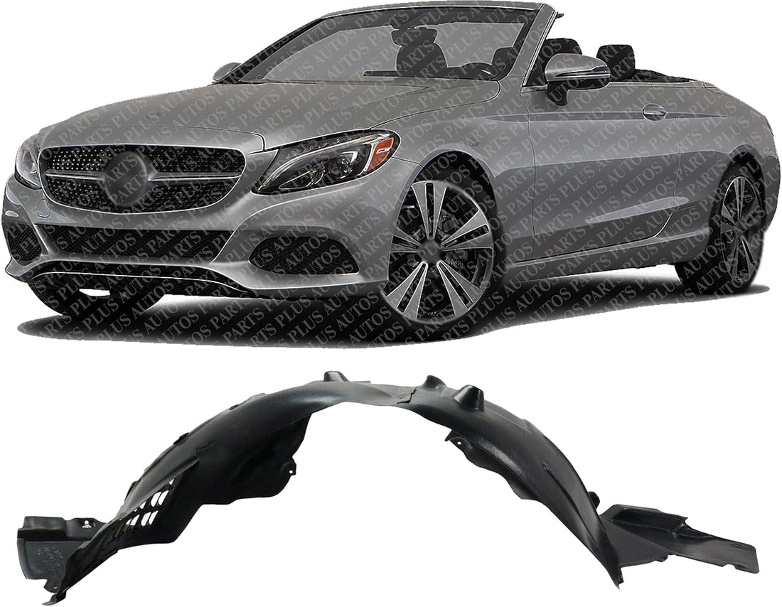 Front Fender Liner Left Driver Side Direct Replacement Compatible With 2017-2021 Mercedes Benz C63 AMG MB1248182 2056903606