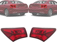 Set Of 2 Tail Light Outer Assembly Left Driver & Right Passenger Side Direct Replacement Compatible With 2015-2017 Acura TLX AC2805106 AC2804106 33500TZ3A01 33550TZ3A01