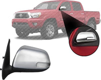 Front Power Mirror Manual Folding Non-Heated Chrome Left Driver Side Direct Replacement Compatible With 2012-2015 Toyota Tacoma TO1320285 8794004210-PFM