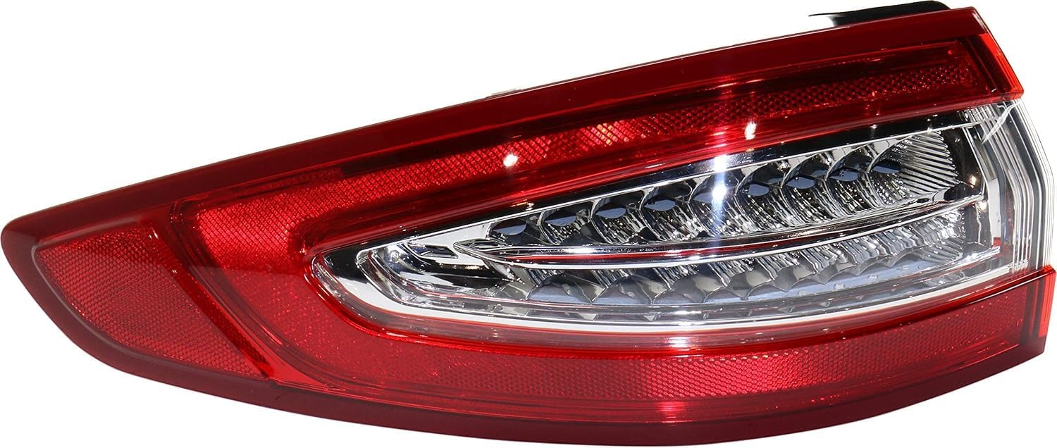Tail Light Outer Assembly Left Driver Side Direct Replacement Compatible With 2013-2016 Ford Fusion FO2804110 DS7Z13405H