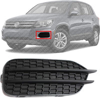 Front Fog Light Cover Textured Left Driver Side Direct Replacement Compatible With 2009-2018 Volkswagen Tiguan / 2017-2018 Limited VW1038124 5N0853665F9B9