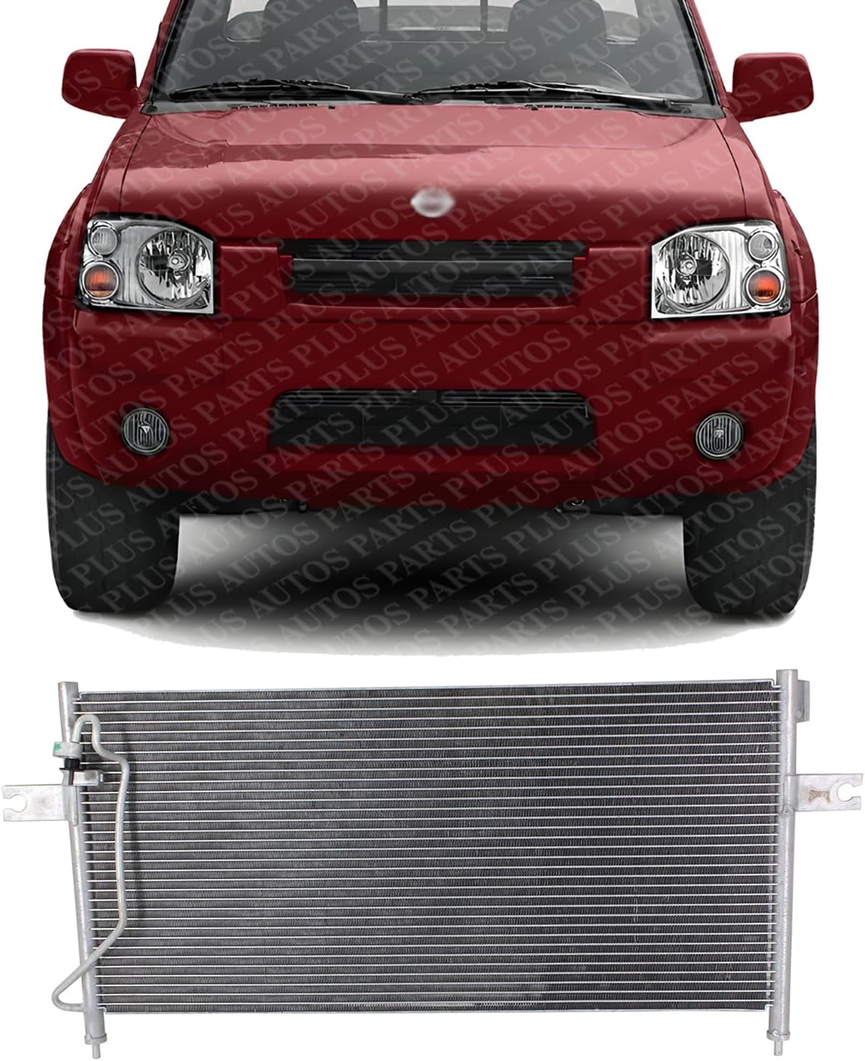 Front A/C Condenser Aluminum Core Direct Replacement Compatible With 1998-2002 Nissan Frontier NI3030148 921107Z800