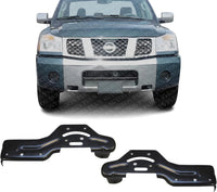 Set Of 2 Front Bumper Stay Bracket Steel Left Driver & Right Passenger Side Direct Replacement Compatible With 2004-2007 Nissan Titan NI1067130 NI1066130 62214ZJ00A 62215ZJ00A