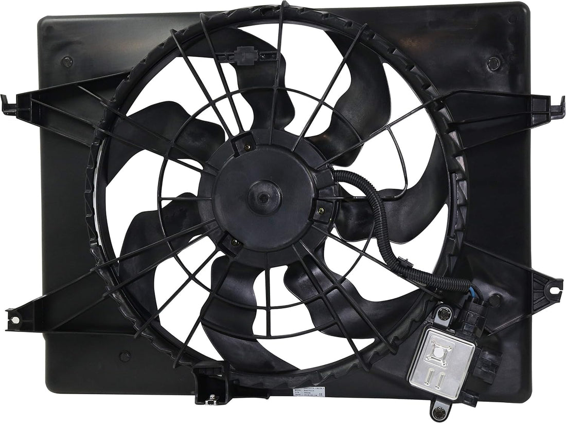 AUTOS PARTS PLUS Radiator Cooling Fan Assembly Direct Replacement Compatible With 2011-2015 Hyundai Sonata / 2014-2016 Kia Optima Hybrid 2.4L HY3115149 253804R500