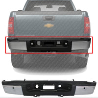 Rear Bumper Face Bar And Pad Direct Replacement Compatible With 2011-2014 Chevrolet Silverado/GMC Sierra 2500HD 3500HD GM1103165 22792253-PFM