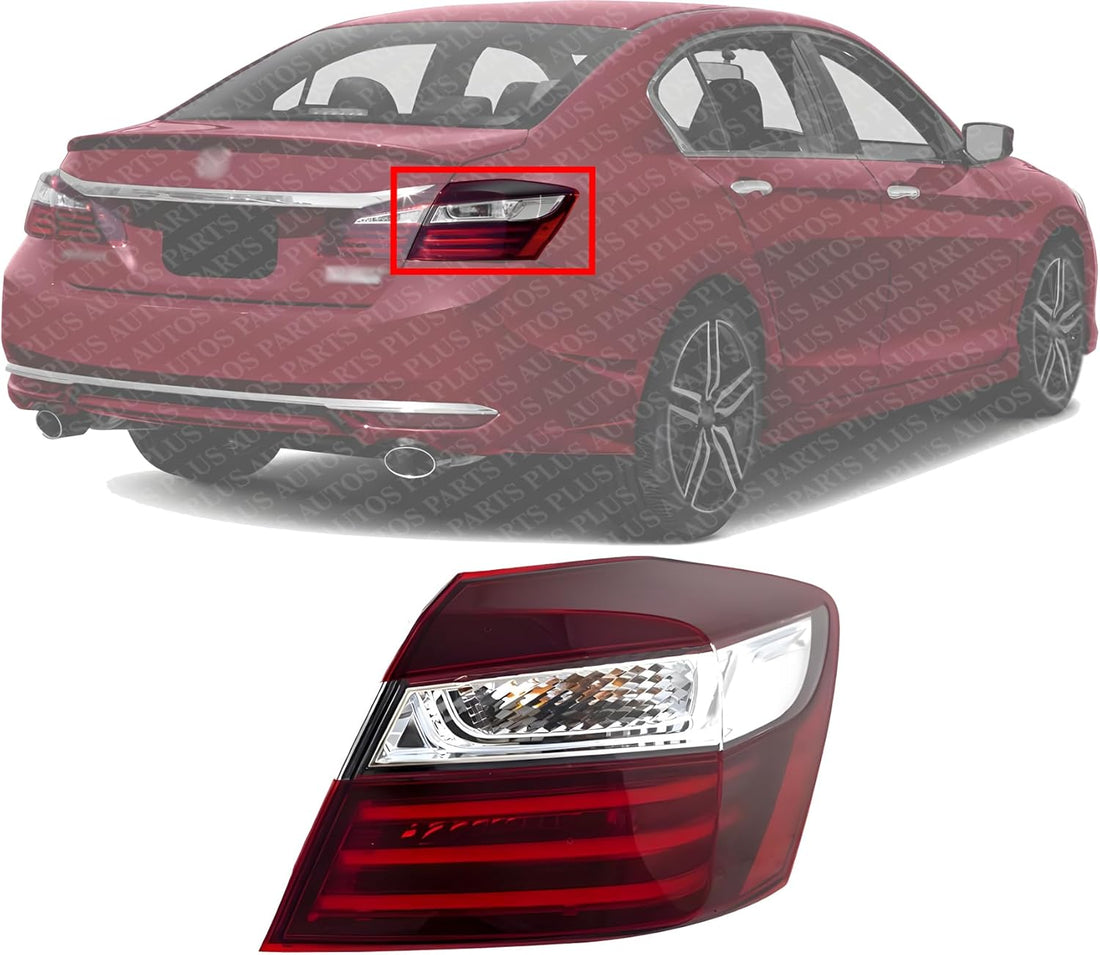 Tail Light Outer Assembly Right Passenger Side Direct Replacement Compatible With 2016-2017 Honda Accord HO2805108 33500T2AA21