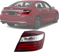 Tail Light Outer Assembly Right Passenger Side Direct Replacement Compatible With 2016-2017 Honda Accord HO2805108 33500T2AA21