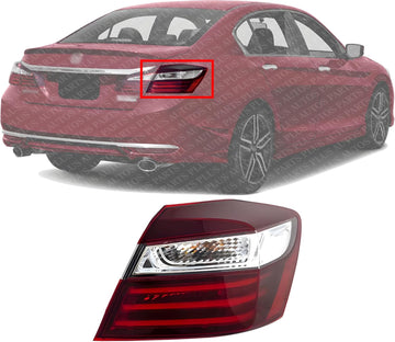 Tail Light Outer Assembly Right Passenger Side Direct Replacement Compatible With 2016-2017 Honda Accord HO2805108 33500T2AA21