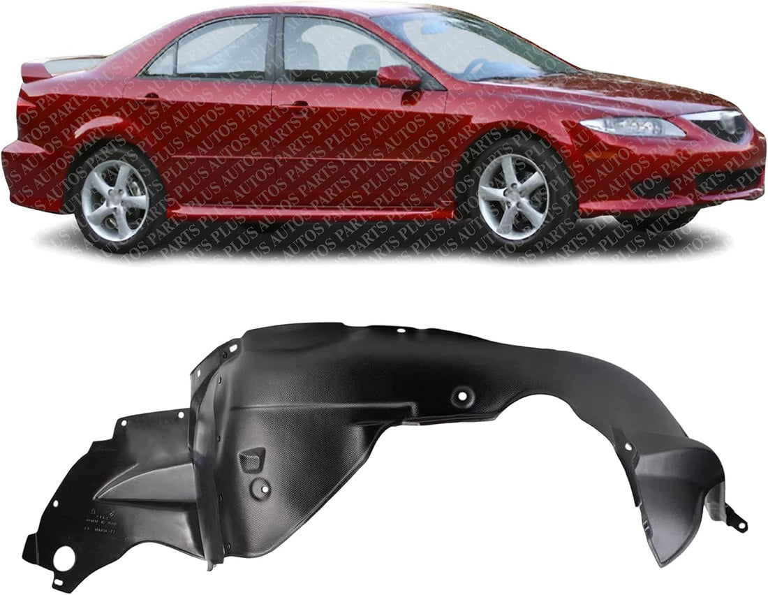 Front Fender Liner Right Passenger Side Direct Replacement Compatible with 2003-2004 Mazda 6 MA1249117 GK2C56130L