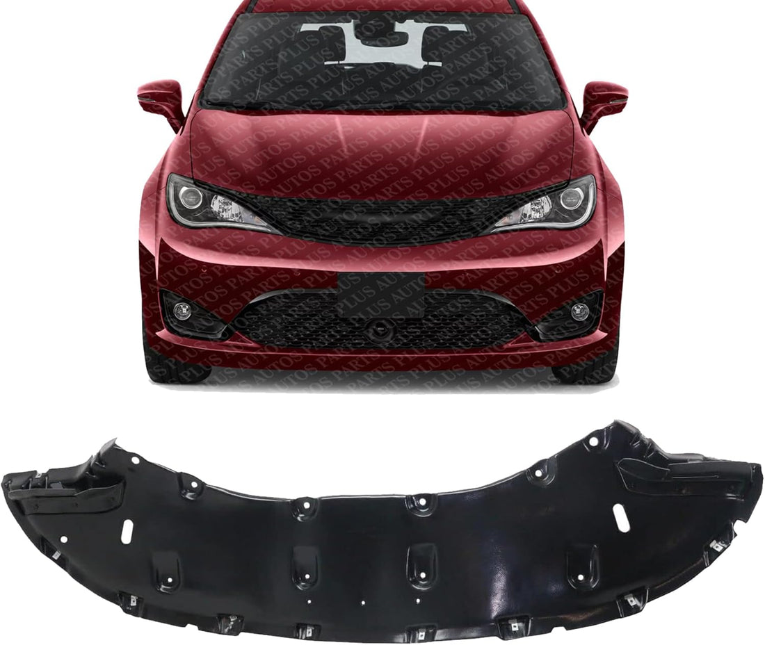 Front Engine Splash Shield Under Cover Direct Replacement Compatible with 2017-2024 Chrysler Pacifica / 2020-2022 Voyager CH1228141 68227444AG