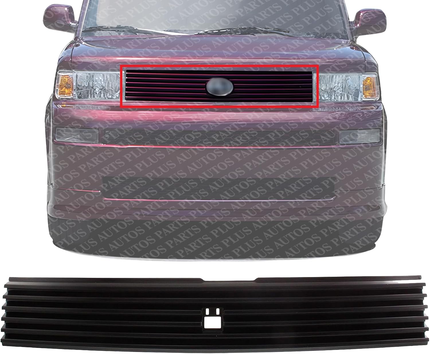 Front Grille Primed Shell And Insert ABS Plastic Direct Replacement Compatible With 2004-2006 Scion XB SC1200101 5311152070C1