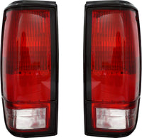 Set Of 2 Tail Light Lens And Housing Without Trim Right Passenger & Left Driver Side Direct Replacement Compatible With 1982-1993 Chevrolet S10 Pickup / 1982-1990 GMC S15 GM2801106