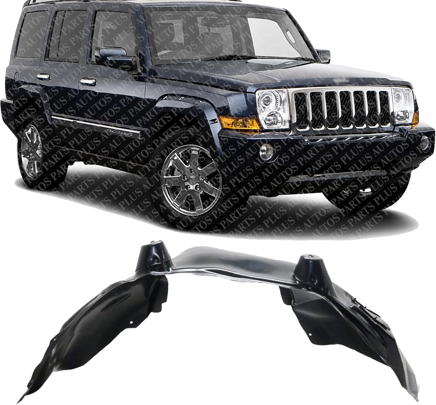 Front Fender Liner Right Passenger Side Direct Replacement Compatible With 2006-2010 Jeep Commander CH1251129 55396462AC