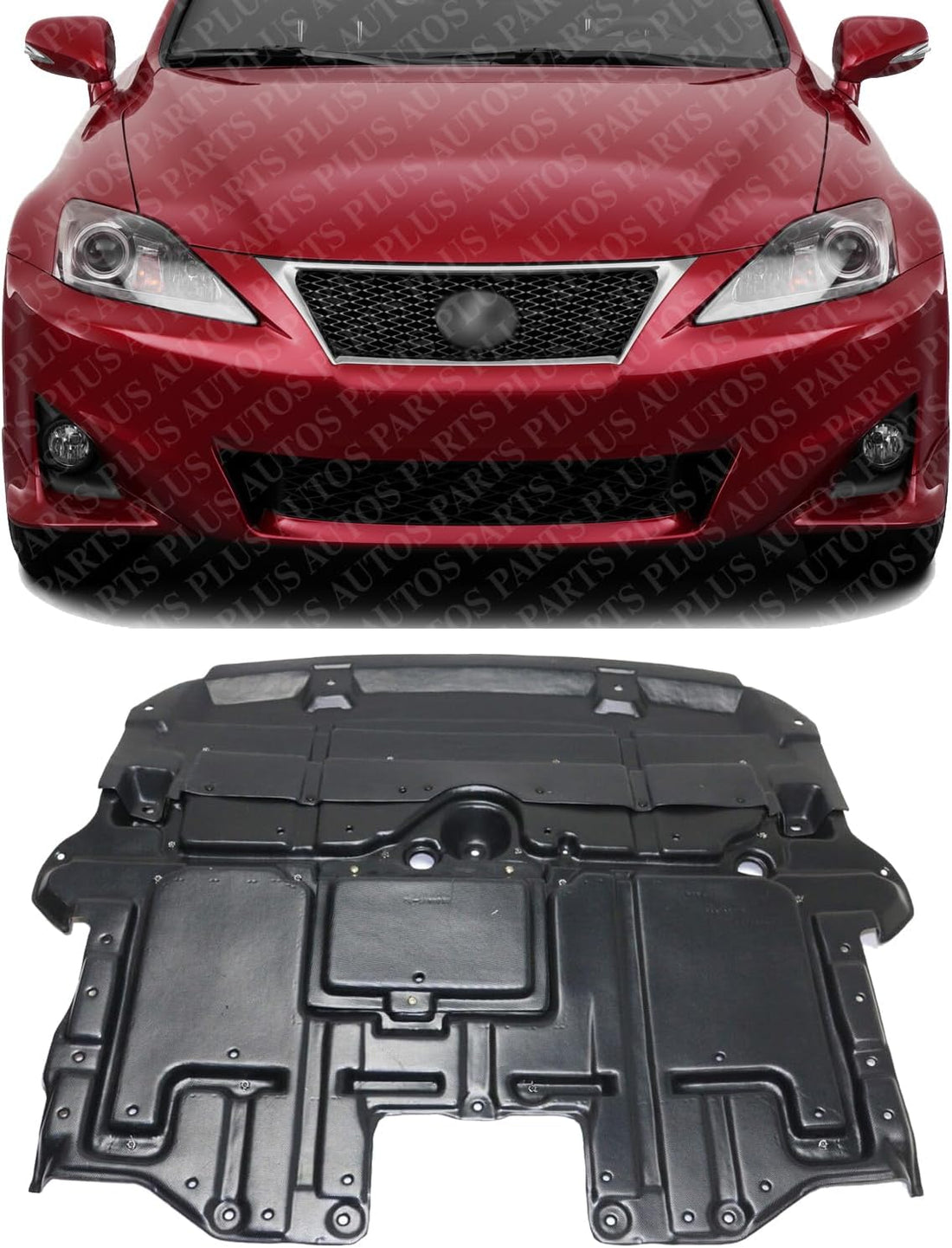 Front Engine Splash Shield Under Cover Plastic Direct Replacement Compatible with 2011-2013 Lexus IS250 / IS350 LX1228143 5141053120