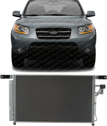 Front A/C Condenser Aluminum Core Direct Replacement Compatible With 2007-2009 Hyundai Santa Fe HY3030137 976062B000