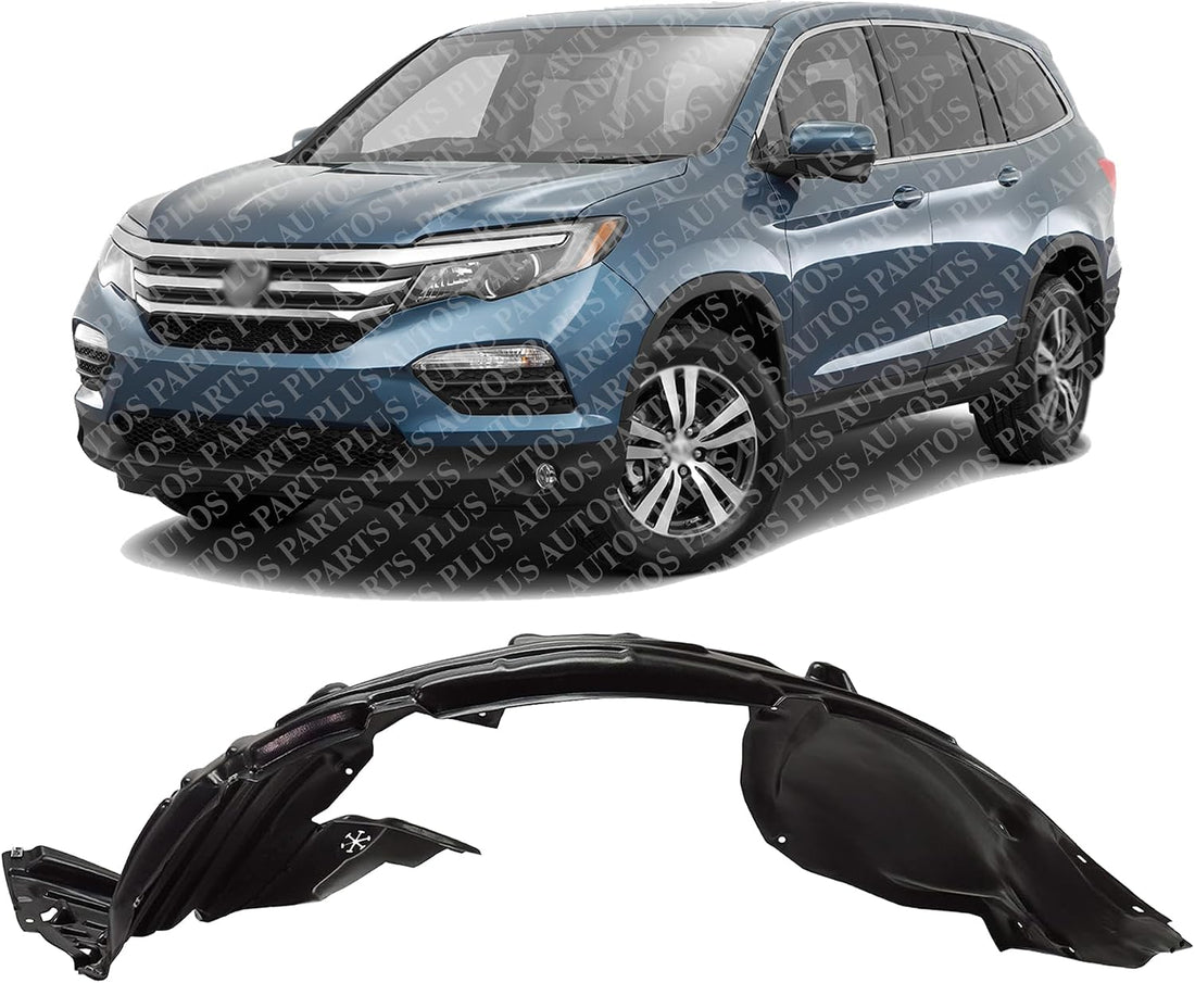 Front Fender Liner Left Driver Side Direct Replacement Compatible With 2016-2022 Honda Pilot / 2017-2020 Ridgeline HO1249183 74151TG7A01