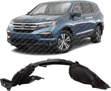 Front Fender Liner Left Driver Side Direct Replacement Compatible With 2016-2022 Honda Pilot / 2017-2020 Ridgeline HO1249183 74151TG7A01