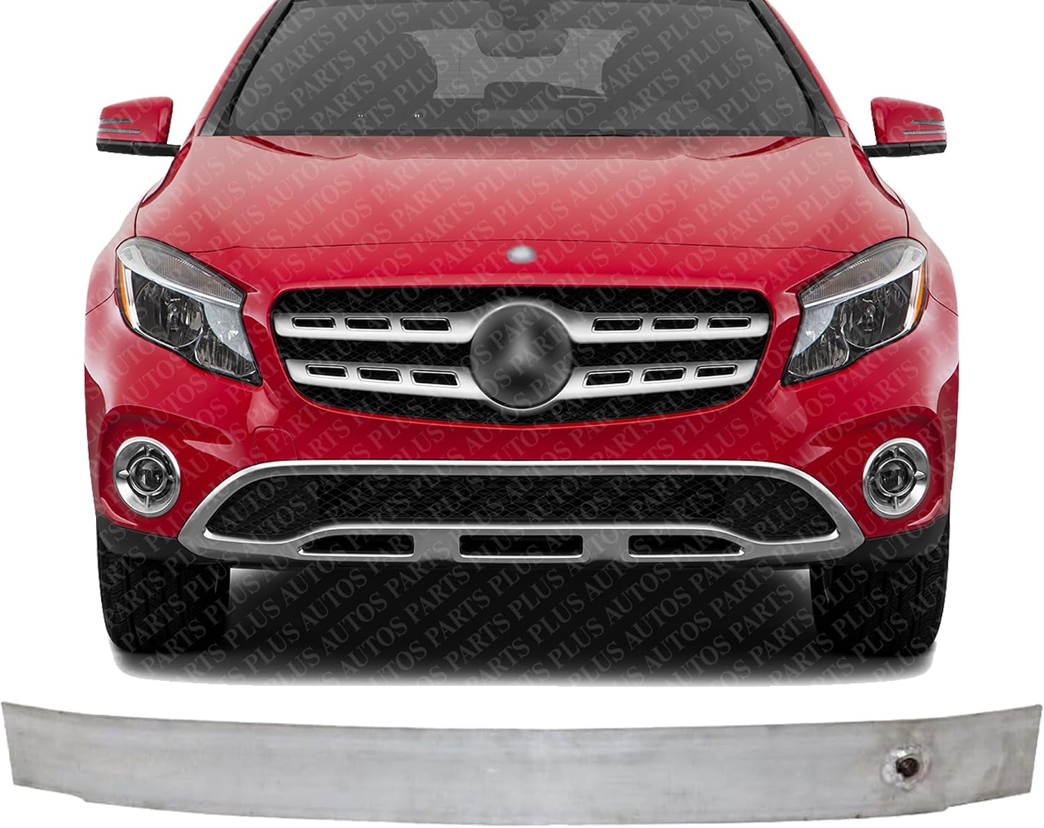 Front Bumper Impact Bar Reinforcement Aluminum Direct Replacement Compatible With 2015-2020 Mercedes Benz GLA250 MB1006133 1566200100