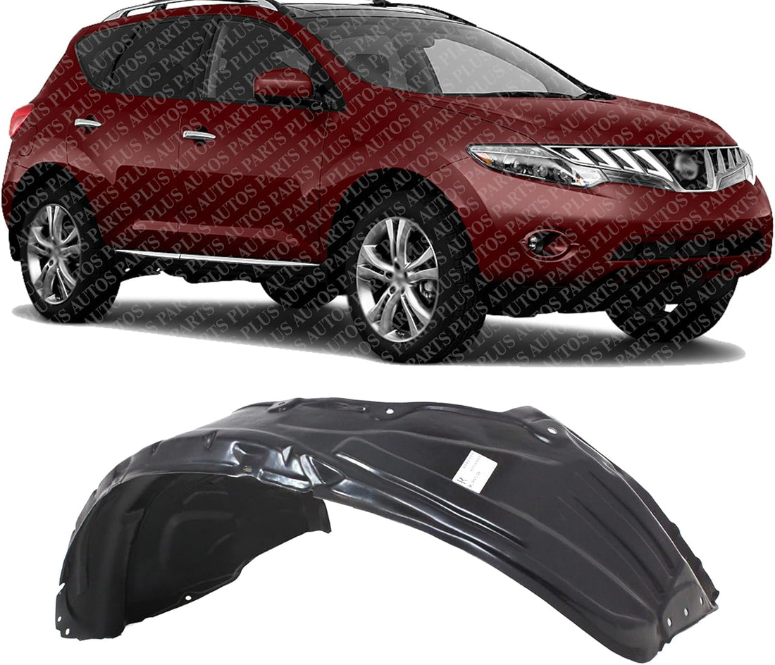 Front Inner Fender Liner Right Passenger Side Direct Replacement Compatible With 2009-2010 Nissan Murano NI1249118 638401AA0A