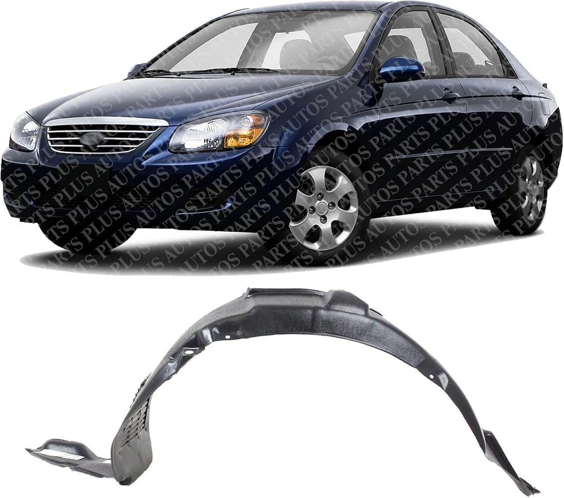 Front Fender Liner Left Driver Side Direct Replacement Compatible With 2004-2009 Kia Spectra KI1250110 868112F000