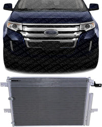 Front A/C Condenser Aluminum Core Direct Replacement Compatible With 2011-2014 Ford Edge / 2011-2015 Lincoln MKX FO3030231 BT4Z19708B
