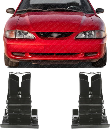 Set Of 2 Front Bumper Impact Absorber Bracket Left Driver & Right Passenger Side Direct Replacement Compatible With 1994-1998 Ford Mustang FO1070106 F4ZZ17E796A