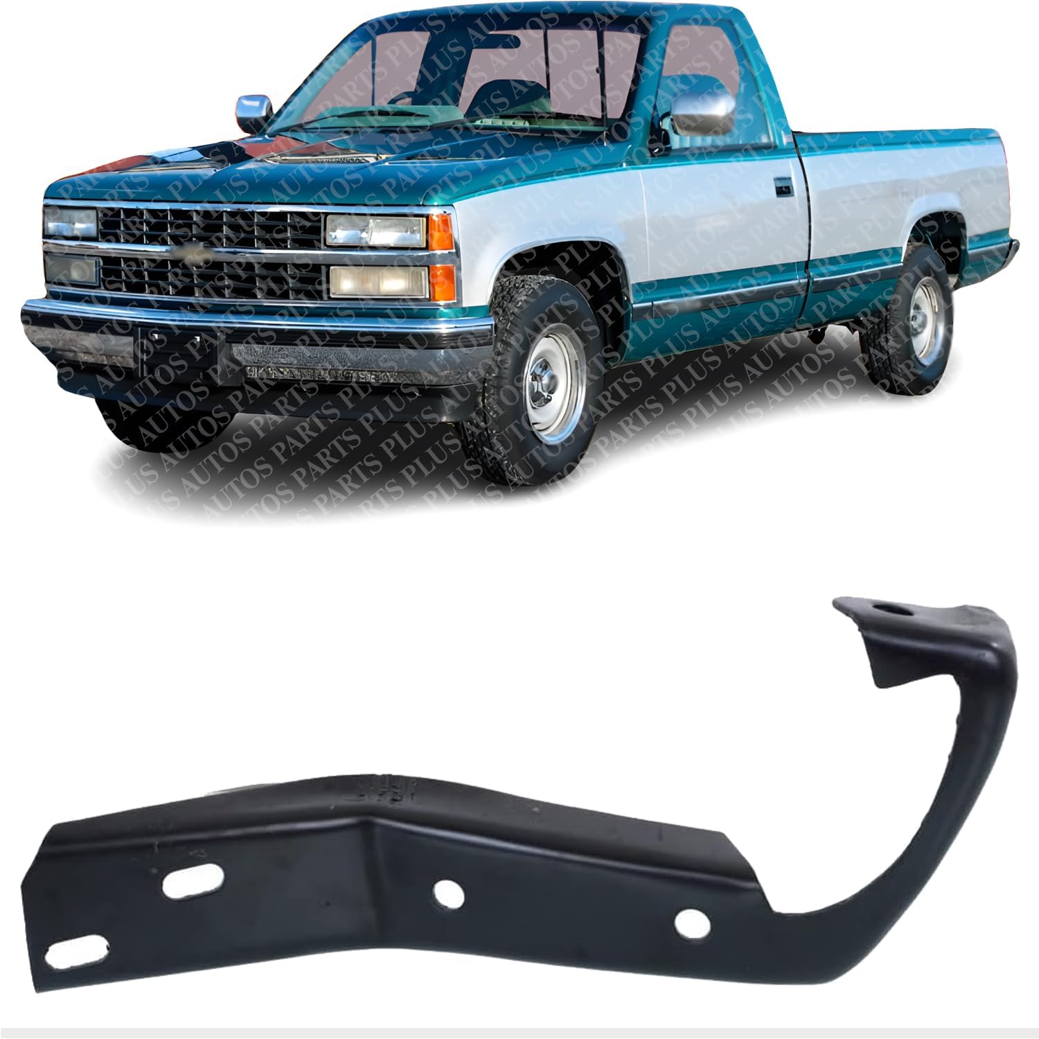 Front Bumper Outer Bar Brace Bracket Left Driver Side Direct Replacement Compatible with 1988-1999 Chevrolet & GMC C/K Series GM1066117 15548415