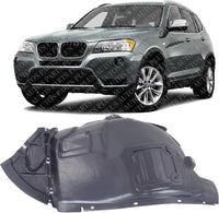 AUTOS PARTS PLU Front Section Fender Liner Left Driver Side Direct Replacement Compatible With 2012-2015 BMW X1 BM1248138 51717290159