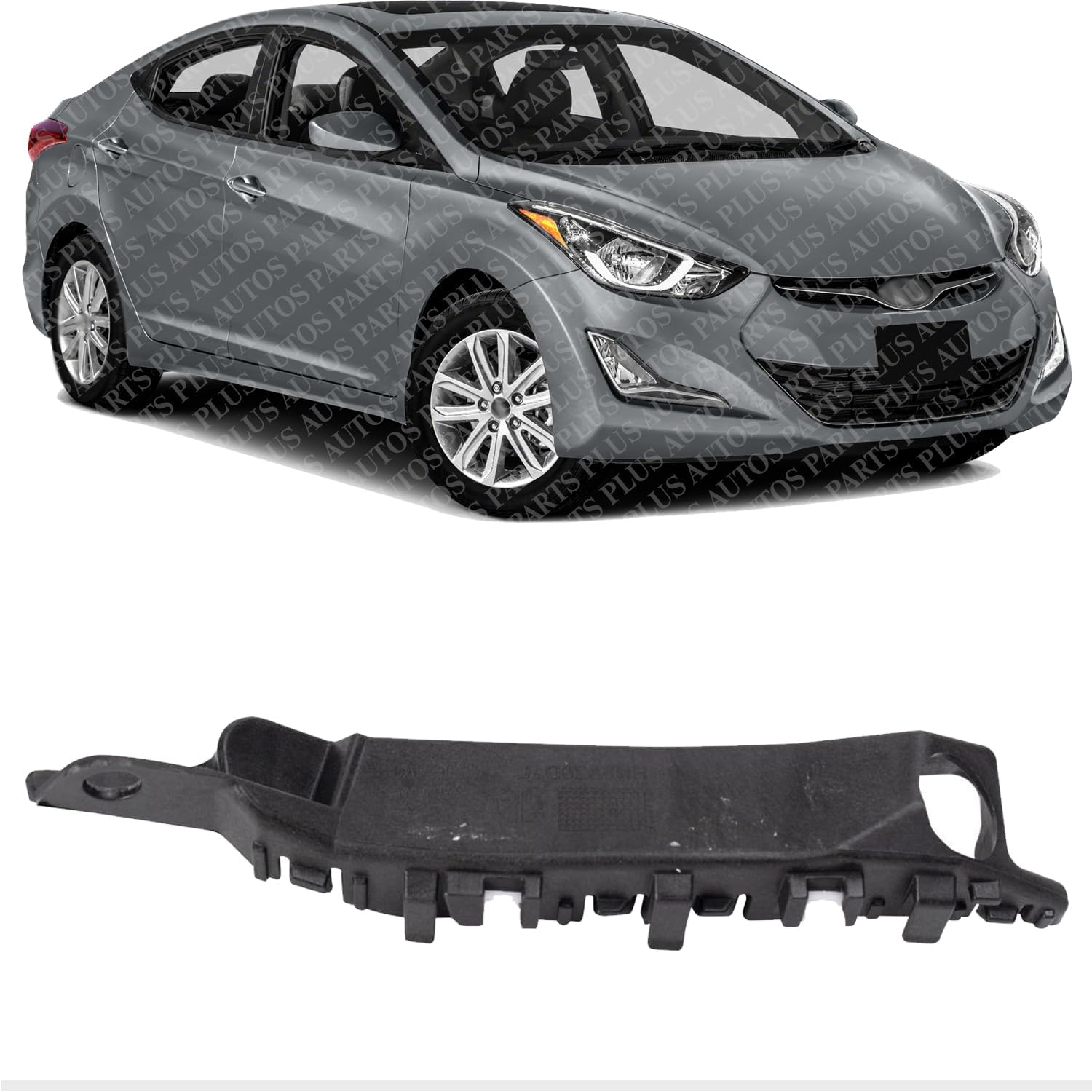 Front Bumper Mounting Bracket Right Passenger Side Direct Replacement Compatible With 2011-2016 Hyundai Elantra / 2013-2014 Coupe HY1043107 865143X000