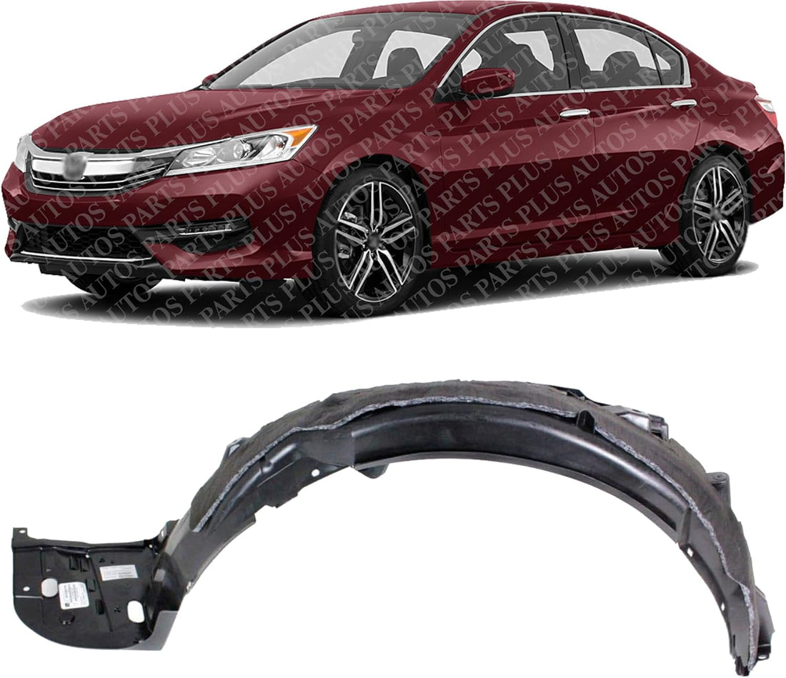 Front Fender Liner Left Driver Side Direct Replacement Compatible With 2016-2017 Honda Accord HO1248157 74150T2AA01
