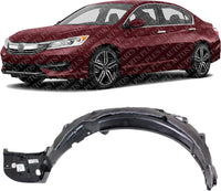 Front Fender Liner Left Driver Side Direct Replacement Compatible With 2016-2017 Honda Accord HO1248157 74150T2AA01