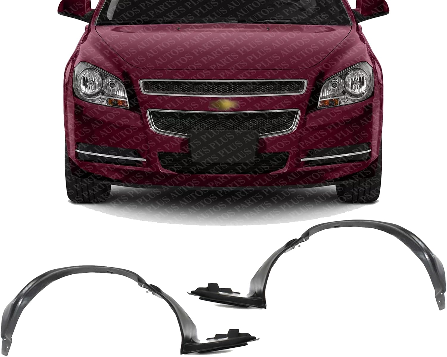 2 Front Fender Liner Right Passenger & Left Driver Side Direct Replacement Compatible With 2008-2012 Chevrolet Malibu GM1249201 GM1248201 20830626 20830624