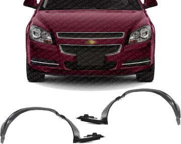 2 Front Fender Liner Right Passenger & Left Driver Side Direct Replacement Compatible With 2008-2012 Chevrolet Malibu GM1249201 GM1248201 20830626 20830624