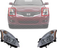 Set Of 2 Front Head Light Assembly Left Driver & Right Passenger Side Direct Replacement Compatible With 2010-2012 Nissan Altima NI2503190 NI2502190 26010ZX00A 26060ZX00A