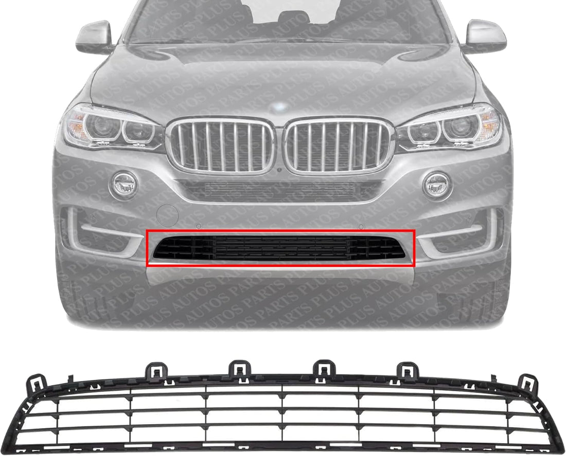 Front Bumper Center Lower Grille Textured Plastic Direct Replacement Compatible With 2014-2018 BMW X5 BM1036170 51117294475