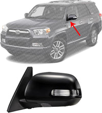 Front Power Mirror Manual Folding Heated Primed Direct Replacement Compatible With 2010-2013 Toyota 4Runner TO1320263 8794035A31-PFM