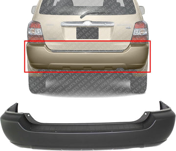 AUTOS PARTS PLUS Rear Bumper Cover Primed Direct Replacement Compatible With 2004-2007 Toyota Highlander TO1100231 5215948904