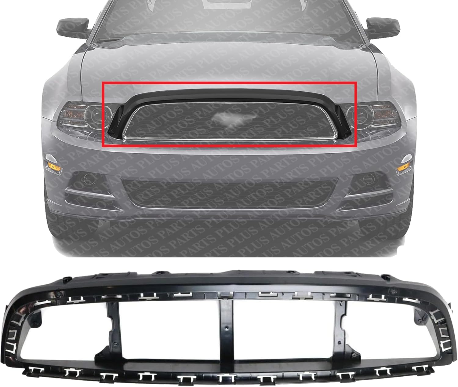 AUTOS PARTS PLUS Front Grille Reinforcement Direct Replacement Compatible With 2013-2014 Ford Mustang FO1223122 DR3Z8A200AA