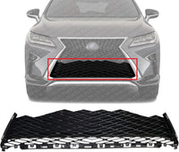 Front Bumper Lower Grille Primed Shell And Insert Plastic Direct Replacement Compatible With 2016-2019 Lexus RX350 / RX450H LX1200185 531120E160