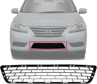 Front Bumper Lower Grille Textured Direct Replacement Compatible With 2013-2015 Nissan Sentra NI1036101 622543SH0A