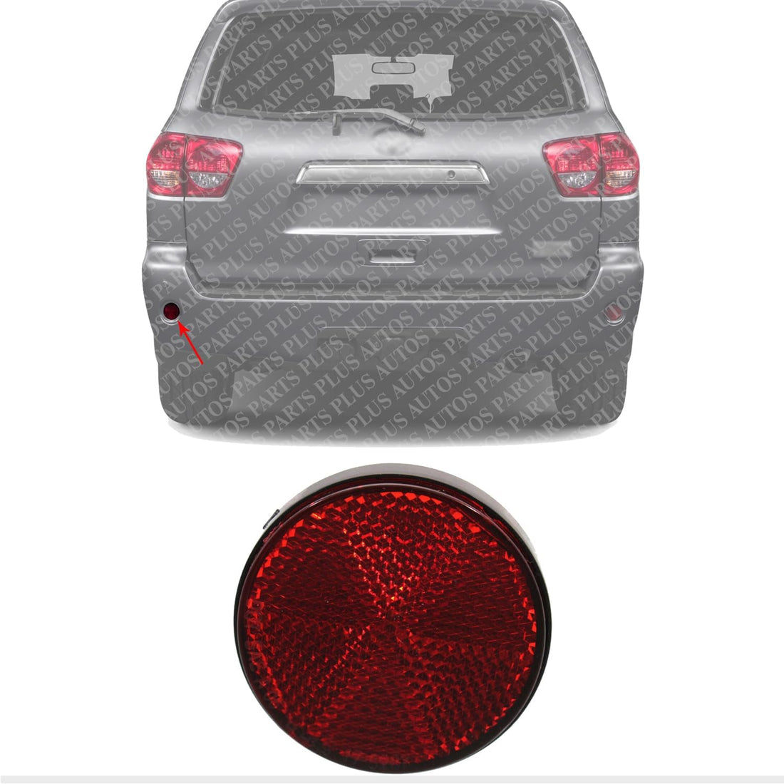 Rear Bumper Reflector Left=Right Side Direct Replacement Compatible With 2008-2010 Toyota Highlander / 2008-2022 Sequoia TO2830103 819100E030
