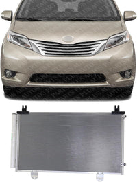 Front AC Condenser Aluminum Core Direct Replacement Compatible With 2017-2020 Toyota Sienna TO3030332 8846008030