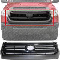 Front Grille Painted Black Shell And Insert Plastic Direct Replacement Compatible With Toyota Tundra 2014-2017 TO1200372 531000C290