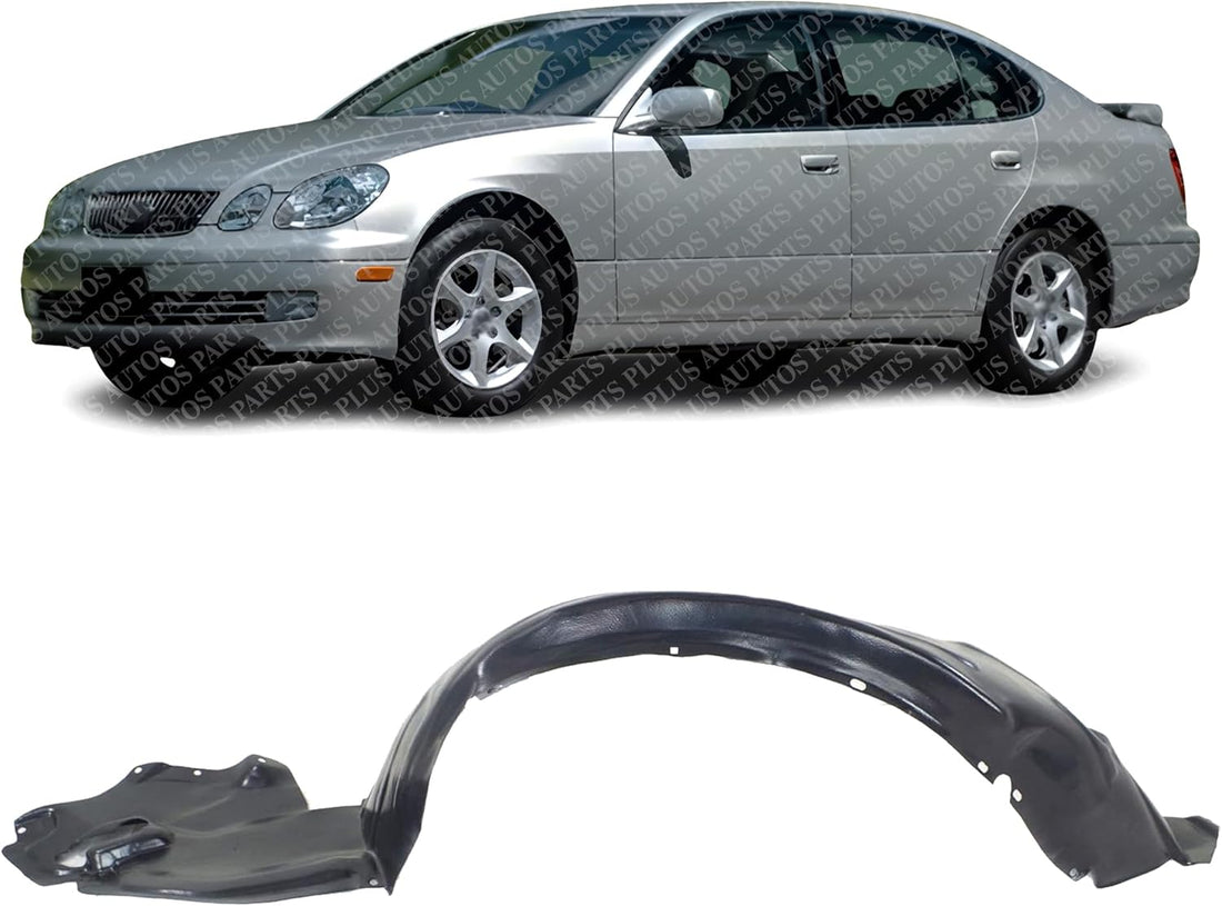 Front Fender Liner Left Driver Side Direct Replacement Compatible With 1997-2001 Lexus ES300 LX1250105 5387633080