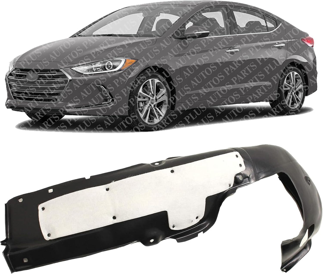 Front Fender Liner Left Driver Side Direct Replacement Compatible With 2017-2018 Hyundai Elantra HY1248167 86811F2500