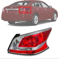 Rear Tail Light Assembly Right Passenger Side Direct Replacement Compatible With 2014-2015 Nissan Altima NI2801203 265509HM0A