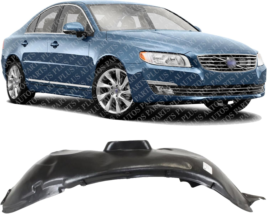 Front Fender Liner Right Passenger Side Direct Replacement Compatible With 2007-2014 Volvo S80 / 2008-2010 V70 VO1249113 312948078